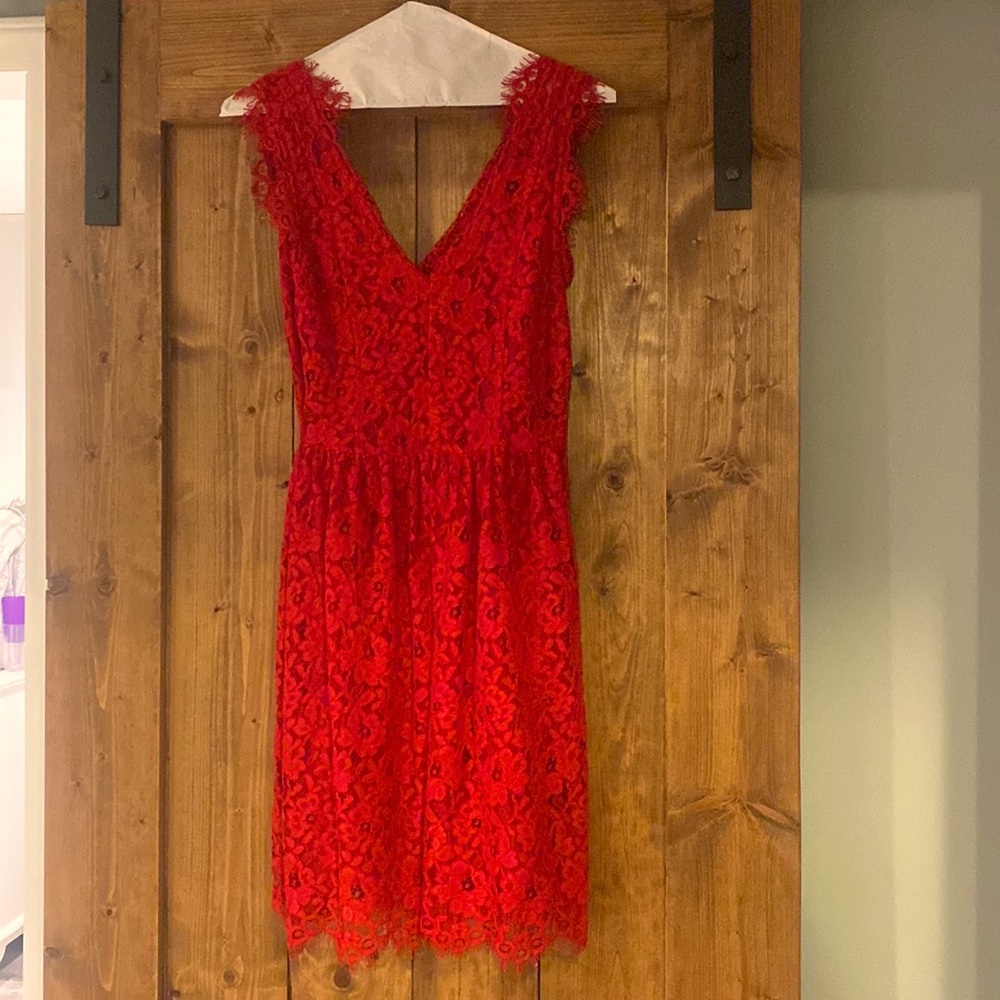 The Letter XS Red Lace Dress